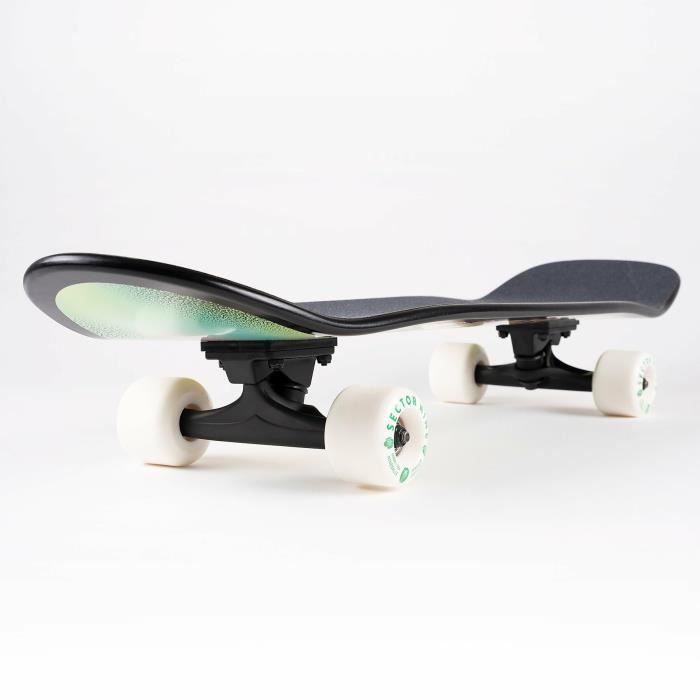 Planche de skate Sector 9 Ben Gravy Semi-Pro Barge - vert/jaune/noir - 31,5x8,8x14,25”