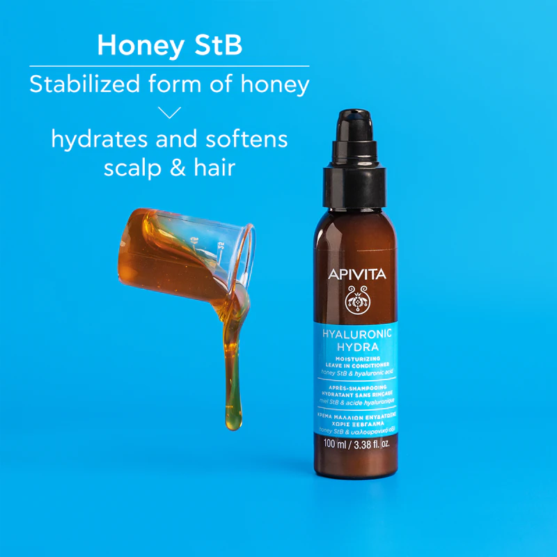 Apivita Hyaluronic Hydra Leave-In Conditioner je bezoplachový kondicionér s hydratačným účinkom.
