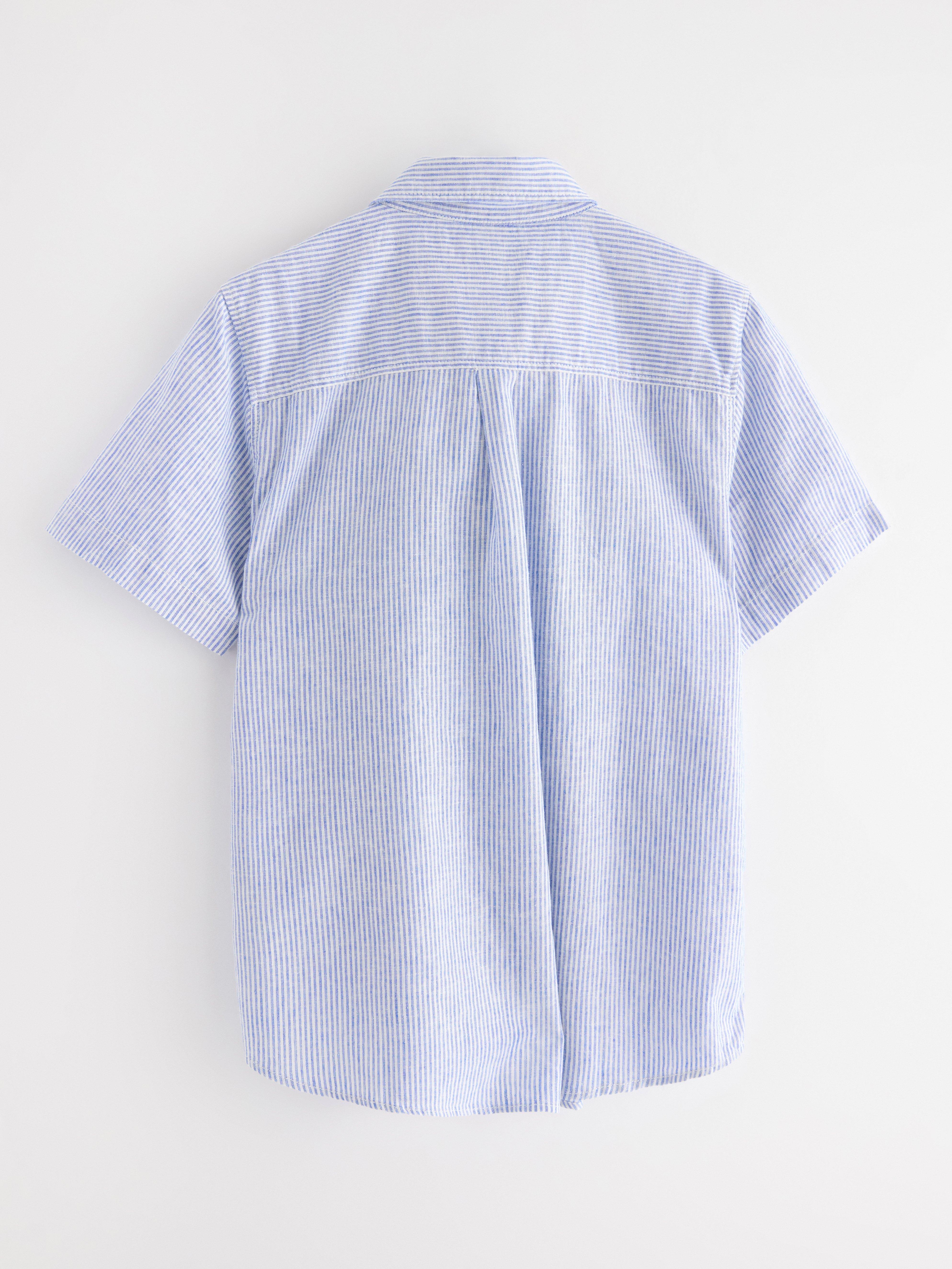 Skjorta i linneblandning Blue