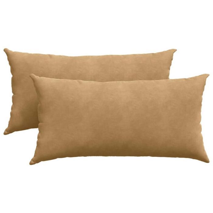 Almofadas para sofá - VIDAXL - 80 x 40 cm - Veludo Cotelê - Conjunto de 2 - Marrom