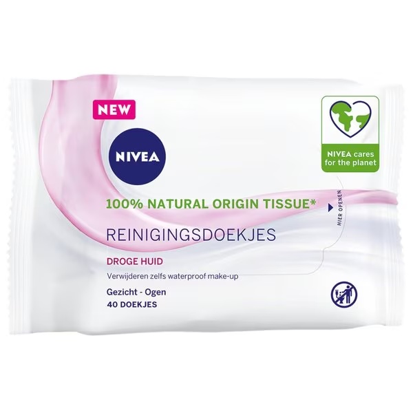 NIVEA 3 viename raminamosios valomosios servetėlės<br>40 vnt.