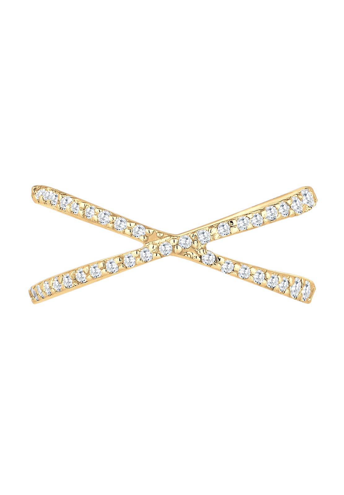 Elli Femmes Enroulement X avec Cristaux de Zirconium en Argent Sterling 925