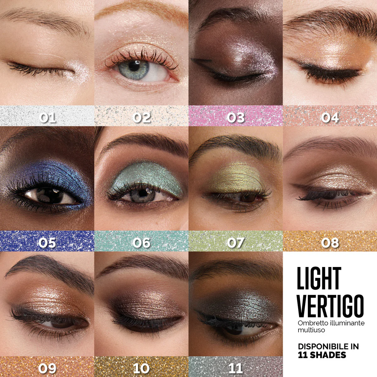 Viso LIGHT VERTIGO - Ombretto compatto, Sublimatori e Illuminanti