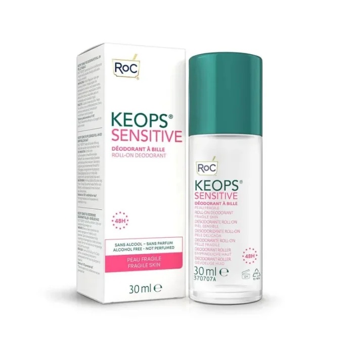 Déodorant roll-on ROC RoC Keops Sensitive pour peaux sensibles, 30 ml, sans alcool