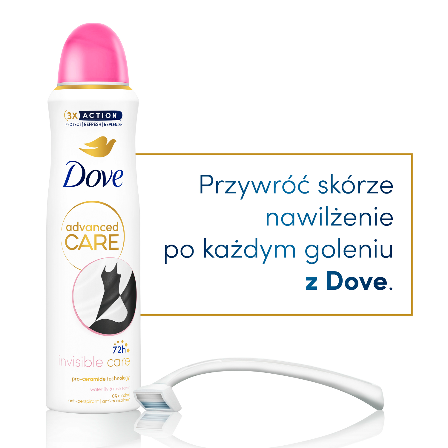 „Dove Advanced Care“ vandens lelijų ir rožių kvapas