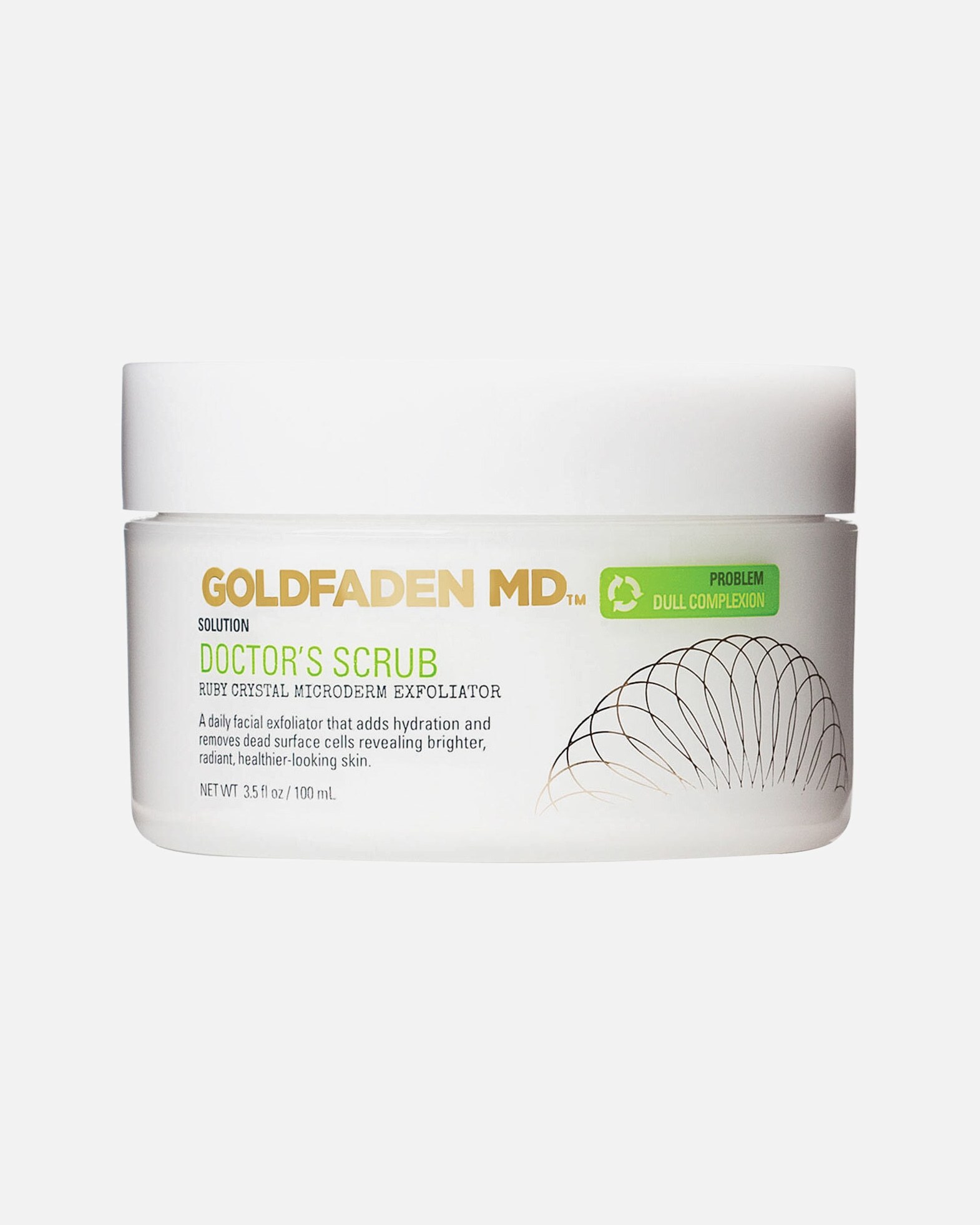 Goldfaden piling za obraz Doctor's Scrub - piling za mikrodermoabrazijo z rubinastim kristalom - 100 ml