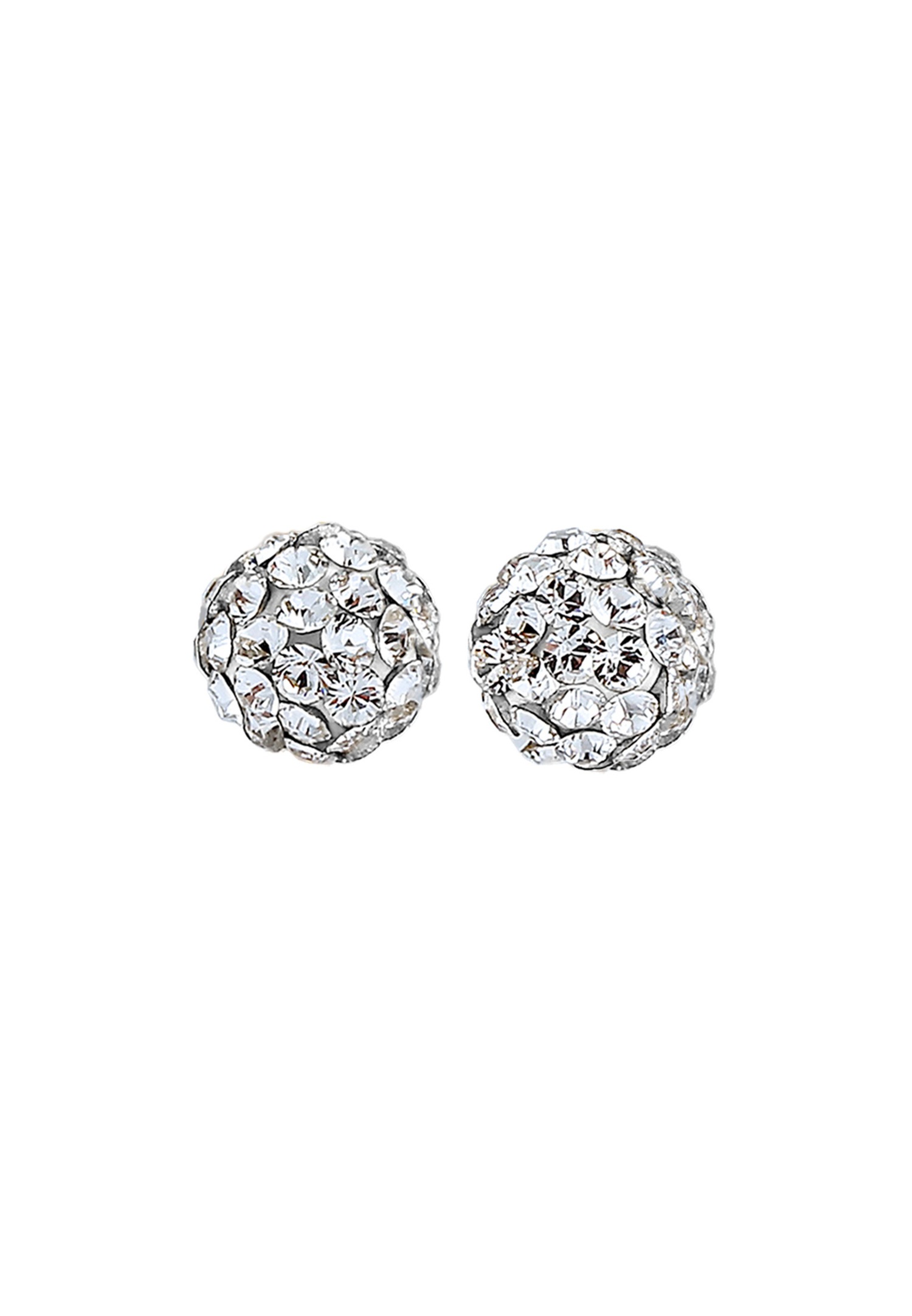 Elli Femmes Clous d'oreilles Boule Élégant avec Cristaux en Argent Sterling 925