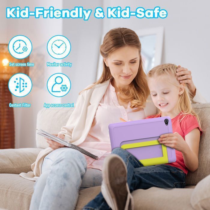 KOTSREN Children's Tablet - 10 inches (Android 14) - Octa-core - 8GB+64GB - WiFi 6