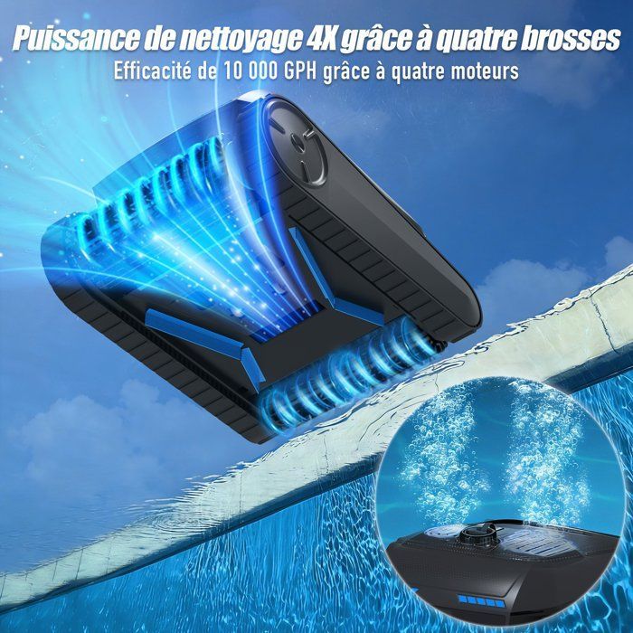 AIRROBO CP400 Lite Pool Robot, Floor/Wall/Waterline Cleaning, Cordless Pool Vacuum, 150 min Battery Life