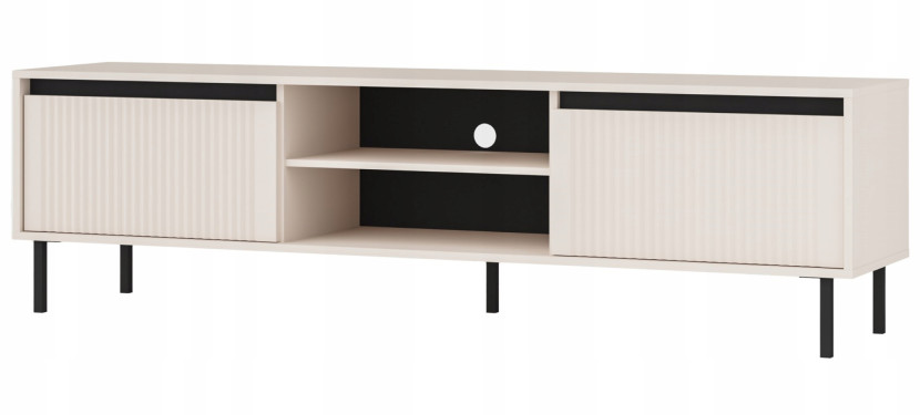 SZAFKA RTV 179 cm Pod TELEWIZOR 2s Nóżki METAL BEŻOWA OSAKA