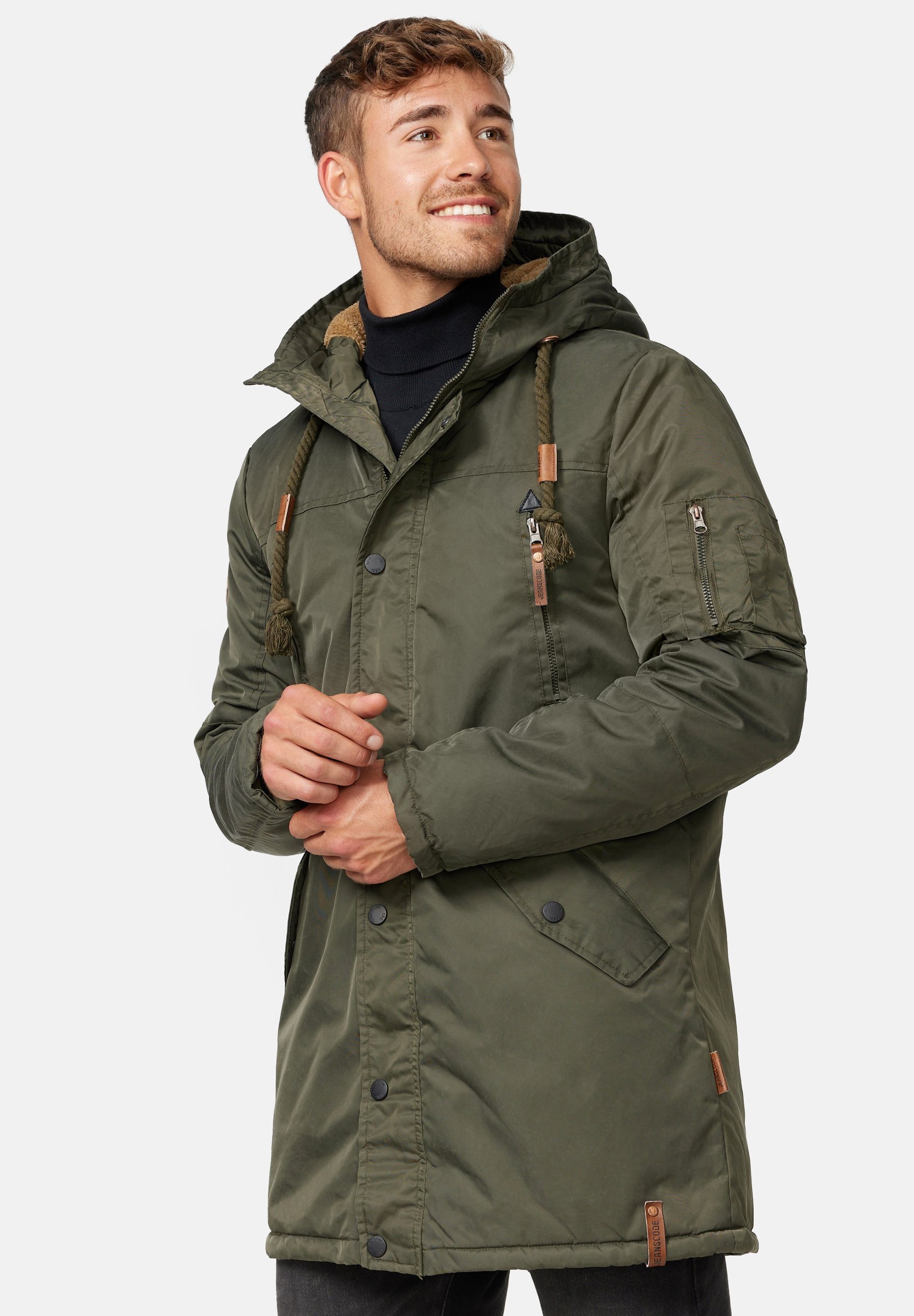 INDICODE JEANS BARDSLEY - Zimný kabát - lesná