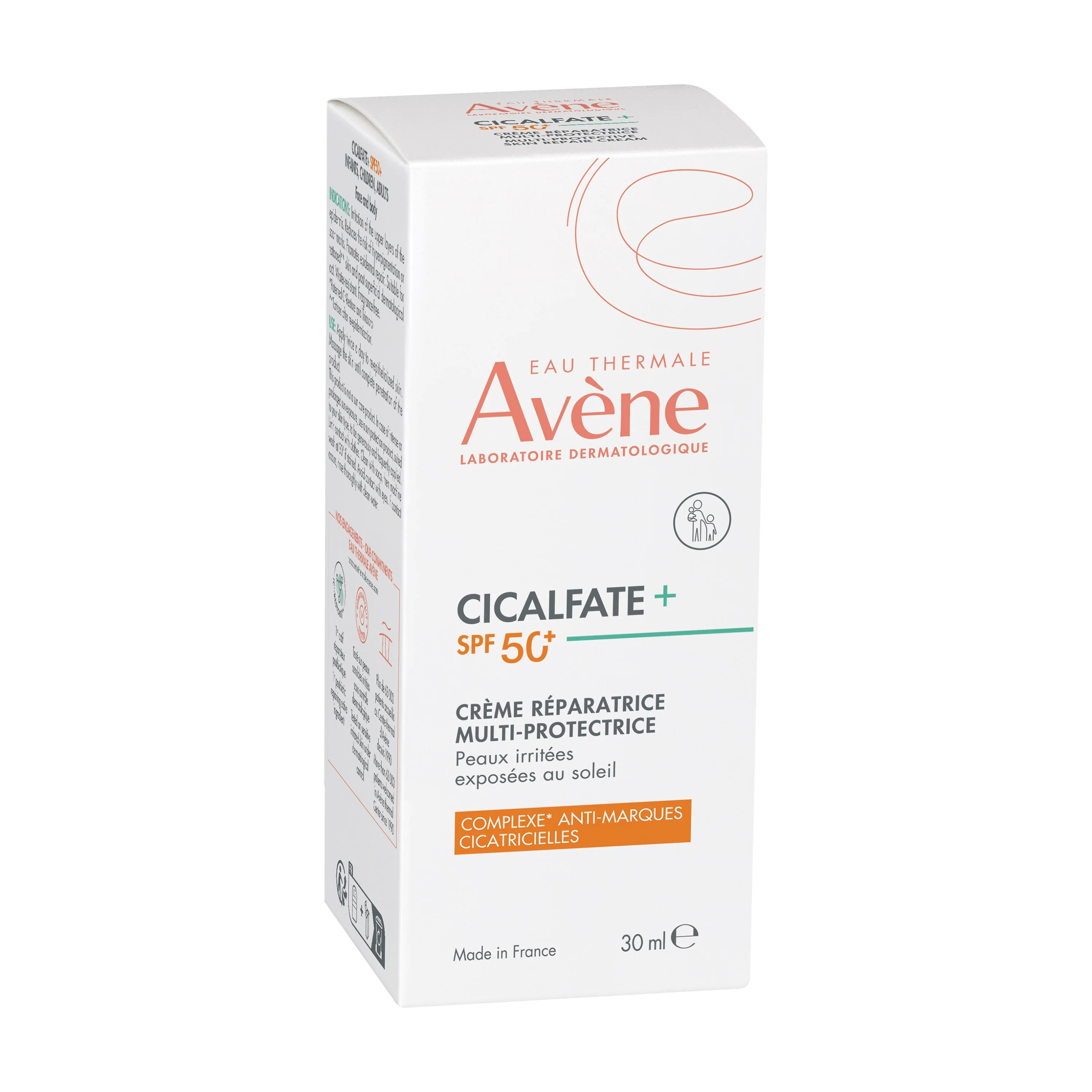 Cicalfate+ Crema Ristrutturante Multi-Protettiva SPF50+ - Solare viso alta prot., Trattamento Riparatore, Crema viso giorno antimacchie