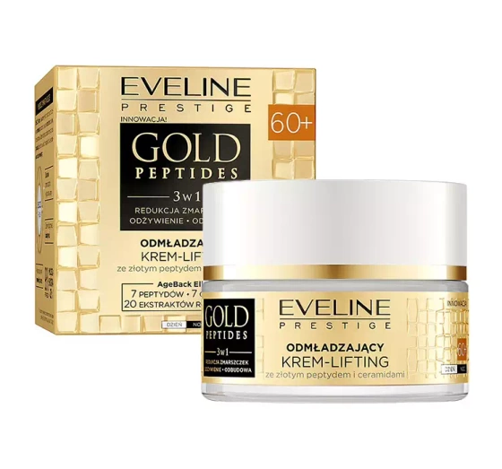Eveline Cosmetics Gold Peptides 60  odmładzający krem liftingujący do twarzy 3w1 50 ml