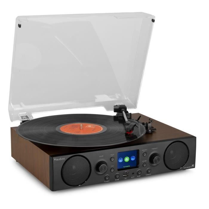 Turntable - AUDIZIO - Tulsa - Bluetooth 5.0 - FM/DAB+ Radio - Digital Recorder