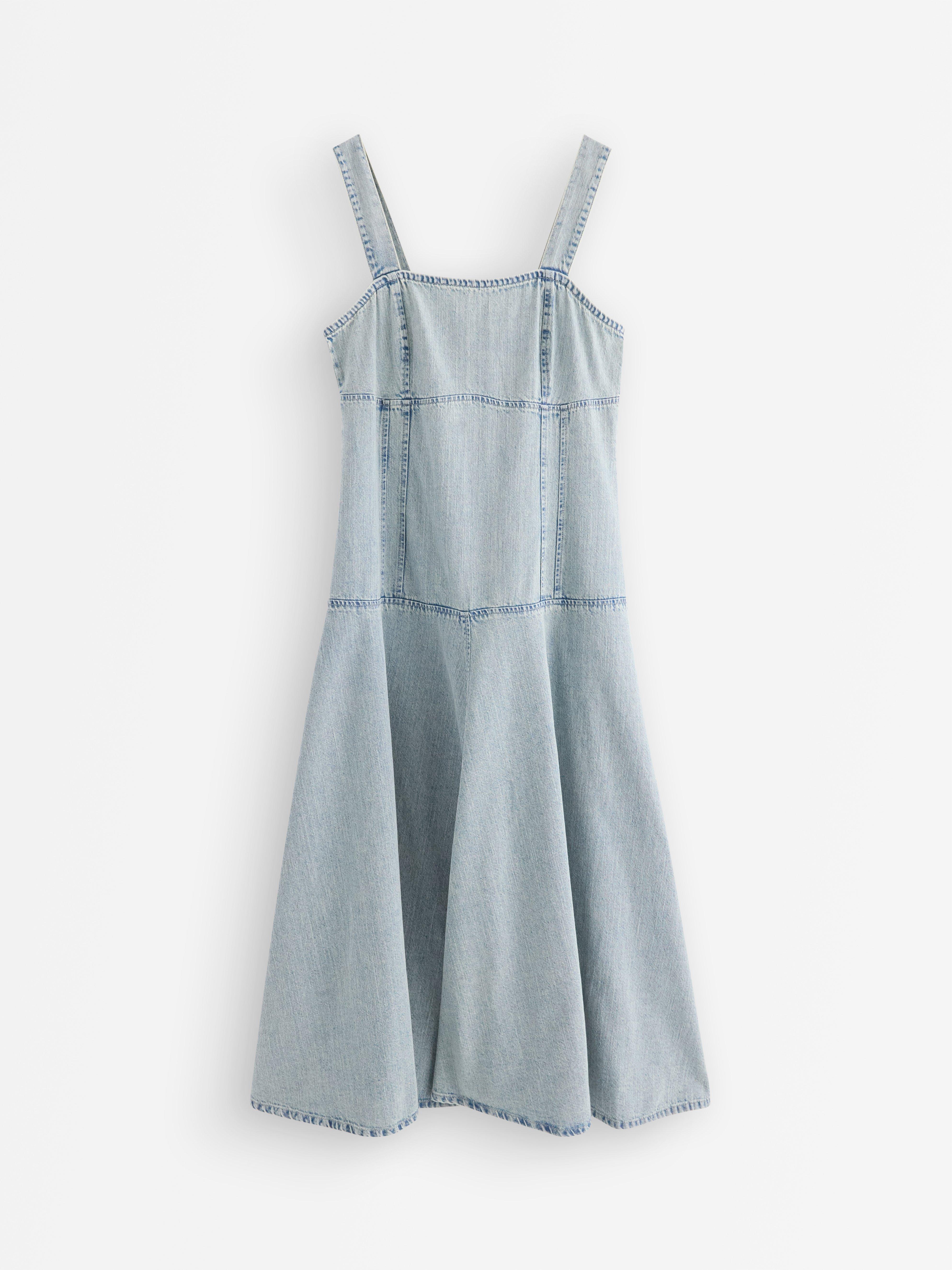 Mellomlang denim Denimblå