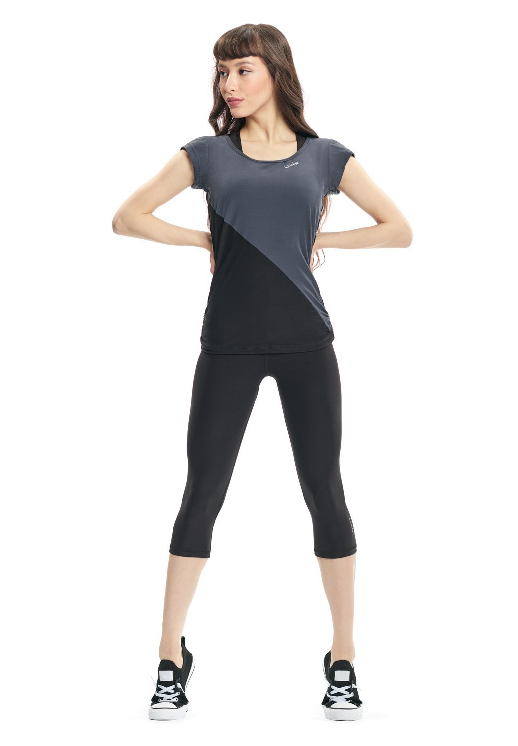 Winshape Functioneel Zacht en Licht Tanktop - Bedrukt T-shirt - antracietzwart