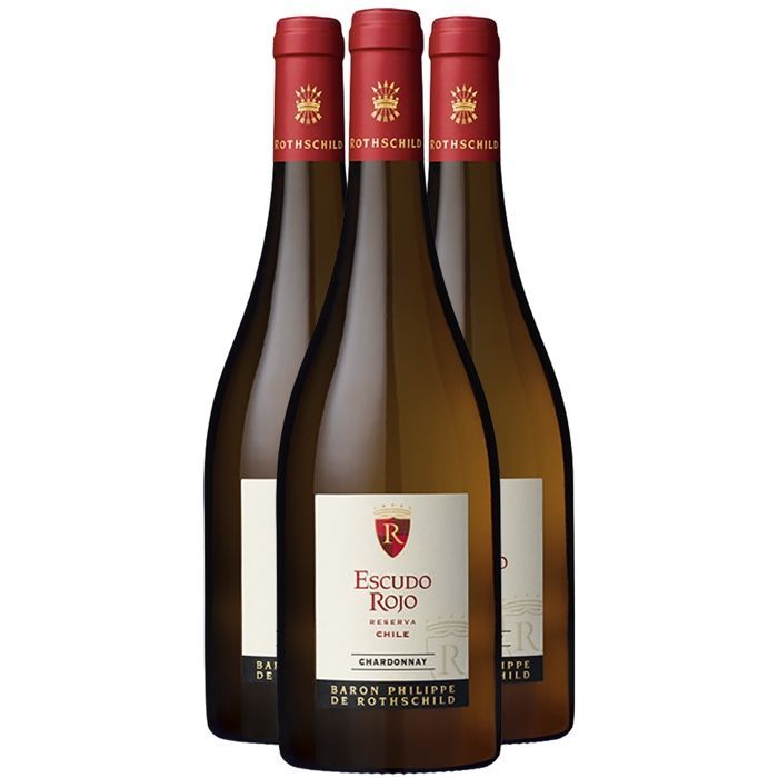 Escudo Rojo Chili Reserva Chardonnay 2022 - Vin Blanc du Chili (3x75cl)