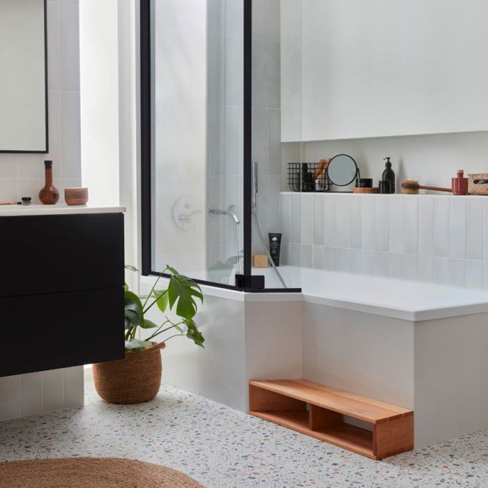 Baignoire bain douche 160 x 90 cm JACOB DELAFON Neo blanc brillant gauche