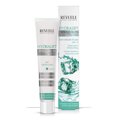 Revuele Hydralift Hyaluron -päivävoide-neste Intensiivisesti kiinteyttävä kasvovoide hyaluronihapolla 50 ml