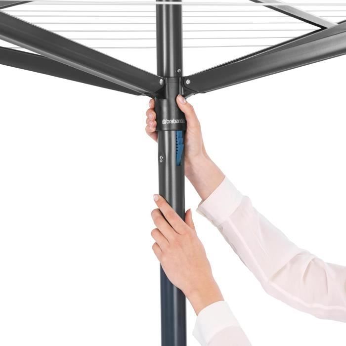Brabantia Topspinner Wäscheständer mit Drehfunktion – Wäscheständer – Anthrazit – Ø 295 cm