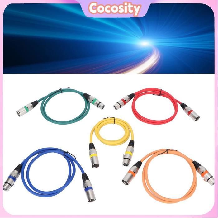 Cocosity Câble de microphone XLR à XLR Câble Microphone XLR à XLR coloré pour une Gestion Facile du Câble, Mic son videoprojecteur