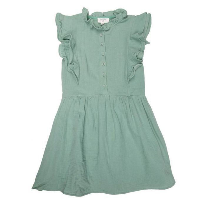 Vestido verde menta con volantes y botones en la parte delantera, Children's DEELUXE 74