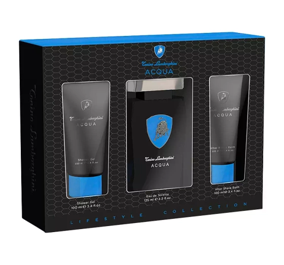 Tonino Lamborghini Acqua woda toaletowa 125 ml   żel pod prysznic 100 ml   balsam po goleniu 100 ml