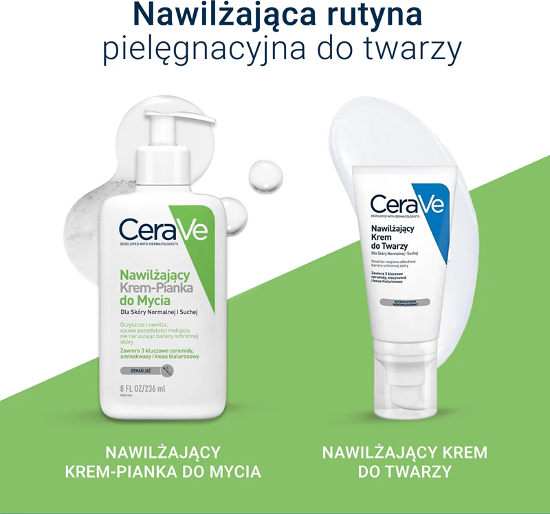CeraVe Cleansers Creme de Limpeza Hidratante que se transforma em Espuma para pele normal a seca