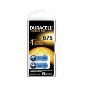 DURACELL Hörgerätebatterien Duracell EasyTab 675, 6 Stück