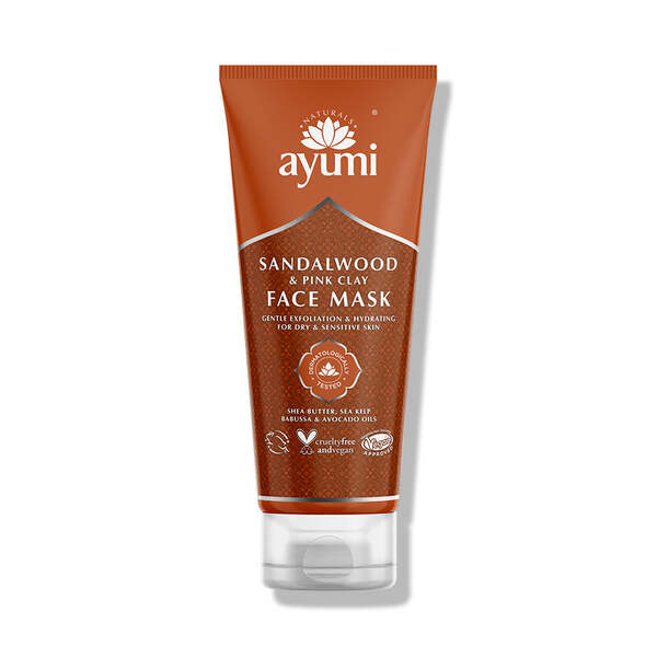 Maschera viso Ayumi Naturals al sandalo e argilla rosa 100 ml