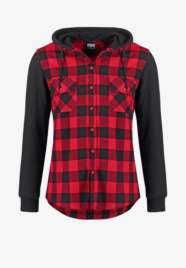 Felpa con zip Urban Classics CHECKED - nera