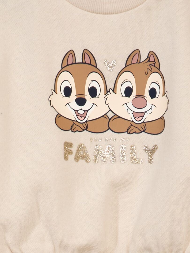 Chip and Dale fleece sweatshirt - BEIGE