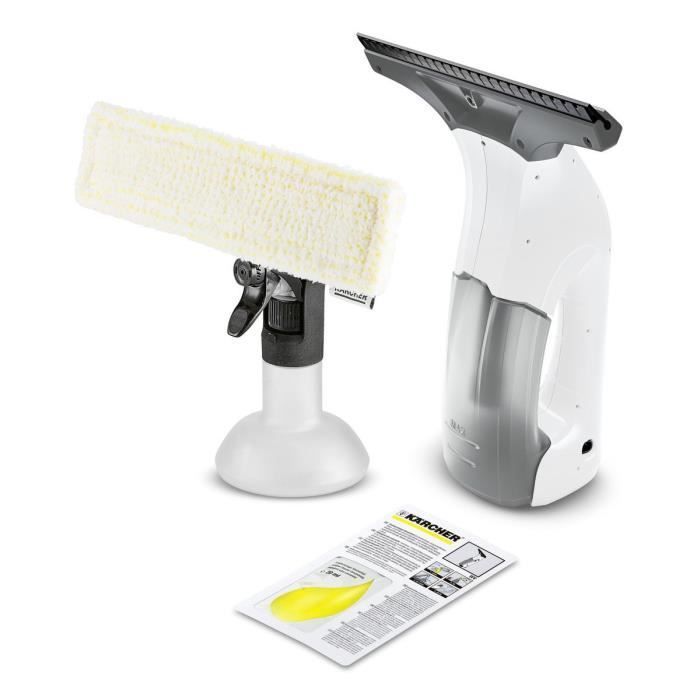 KARCHER WV 1 Plus - Limpiacristales - Escobilla de goma de 250 mm de ancho - Autonomía de la batería: 25 min - Limpia hasta 70 m² (aproximadamente 23 ventanas)