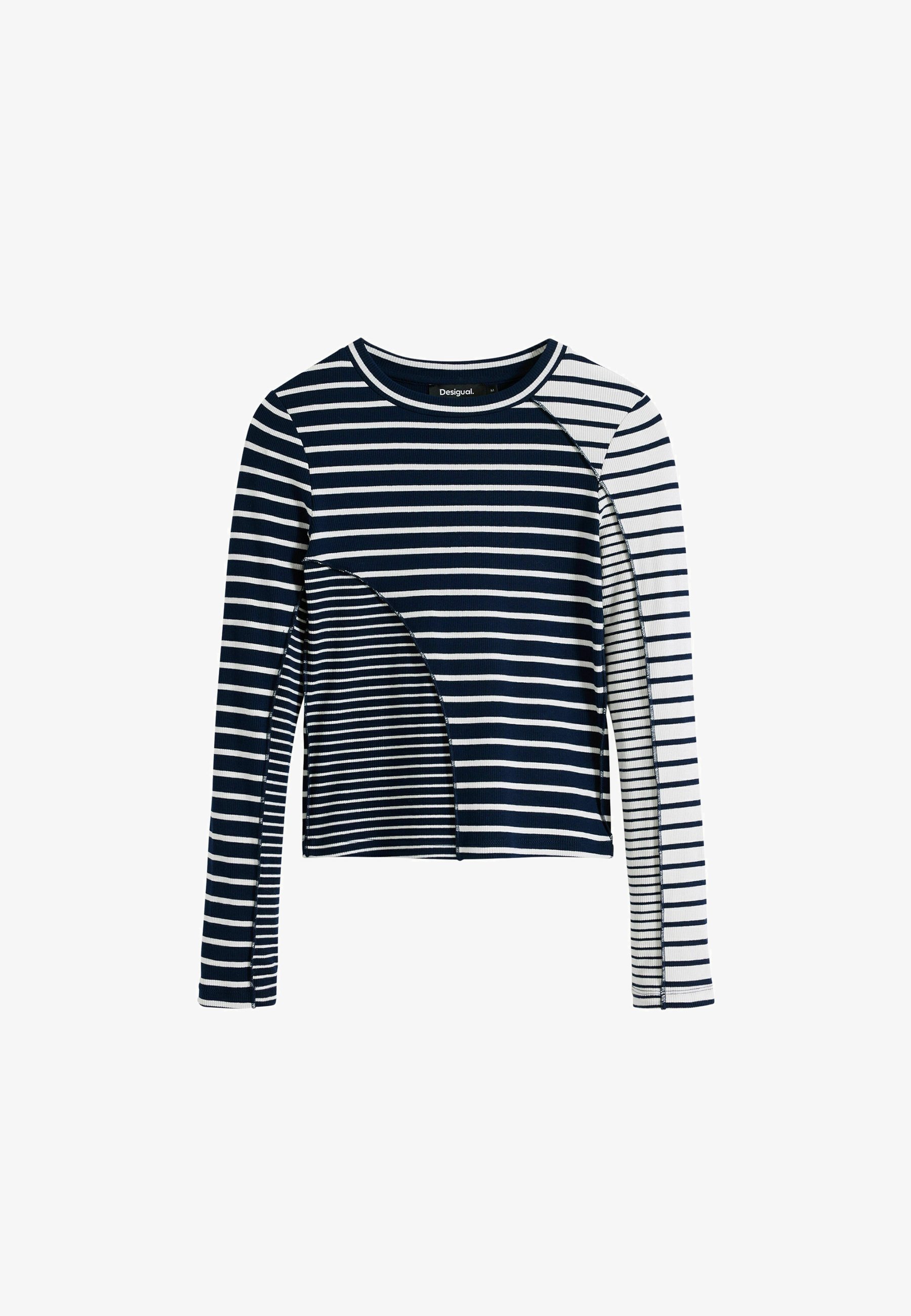 Desigual COMBINED STRIPED - Top met lange mouwen - zwart
