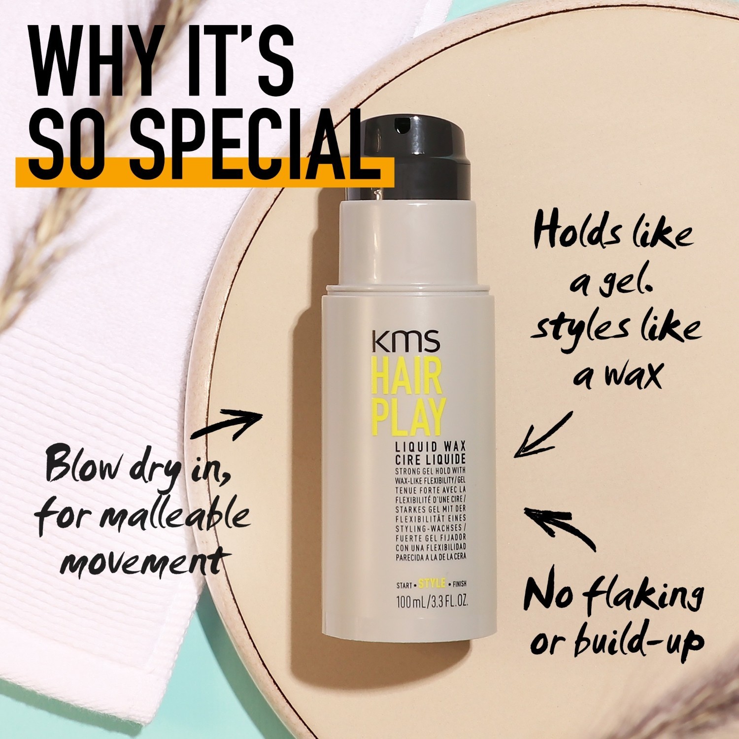 KMS Hair Wax tekući vosak za kosu Hairplay - 100 ml