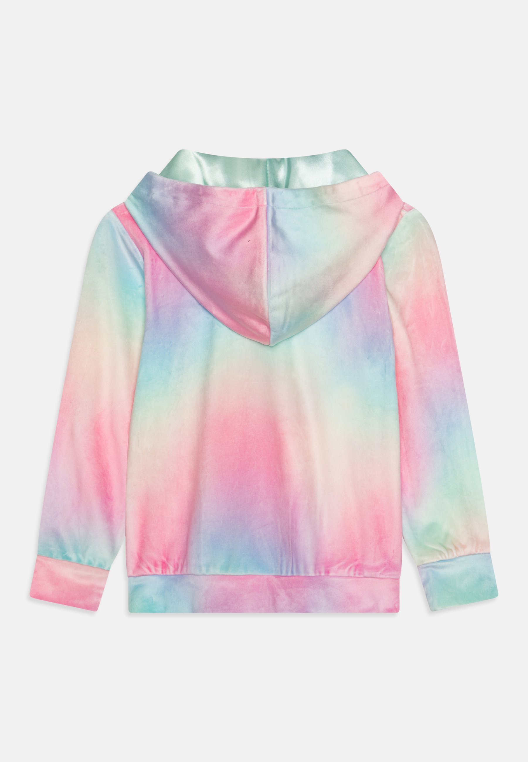 Sweat à capuche zippé Lindex ARC-EN-CIEL - rose clair