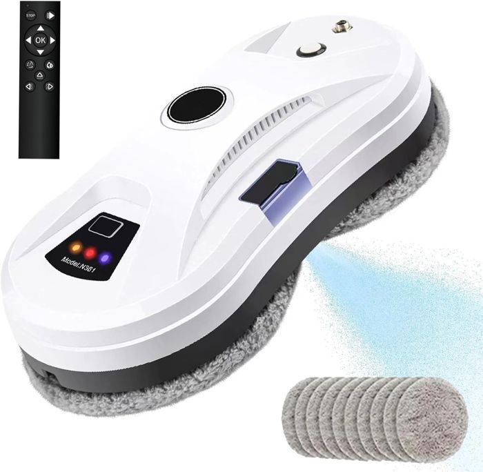 Robot limpiacristales DARMOWADE - 5600 Pa - 3 modos automáticos - Control remoto - Depósito de 35 ml