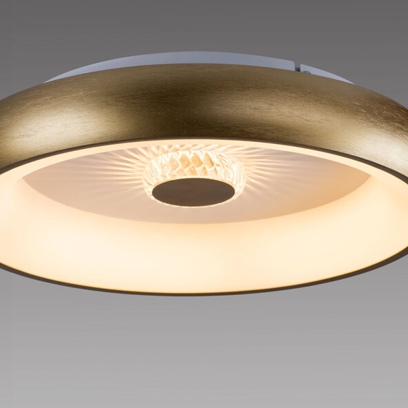 LED ceiling light KUNEO, Ø 45 cm, matt brass