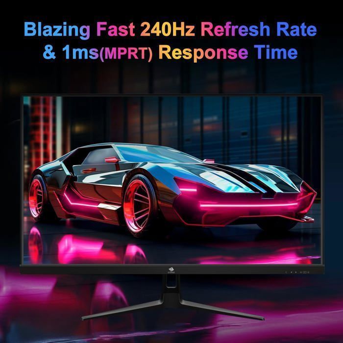 Z-EDGE UG27PJ Gaming PC Screen 27 inches 240 Hz, IPS LED FHD 1080P 2x HDMI 2.0 and 2x DP 1.4, 400 cd/m² FreeSync Monitor - Black