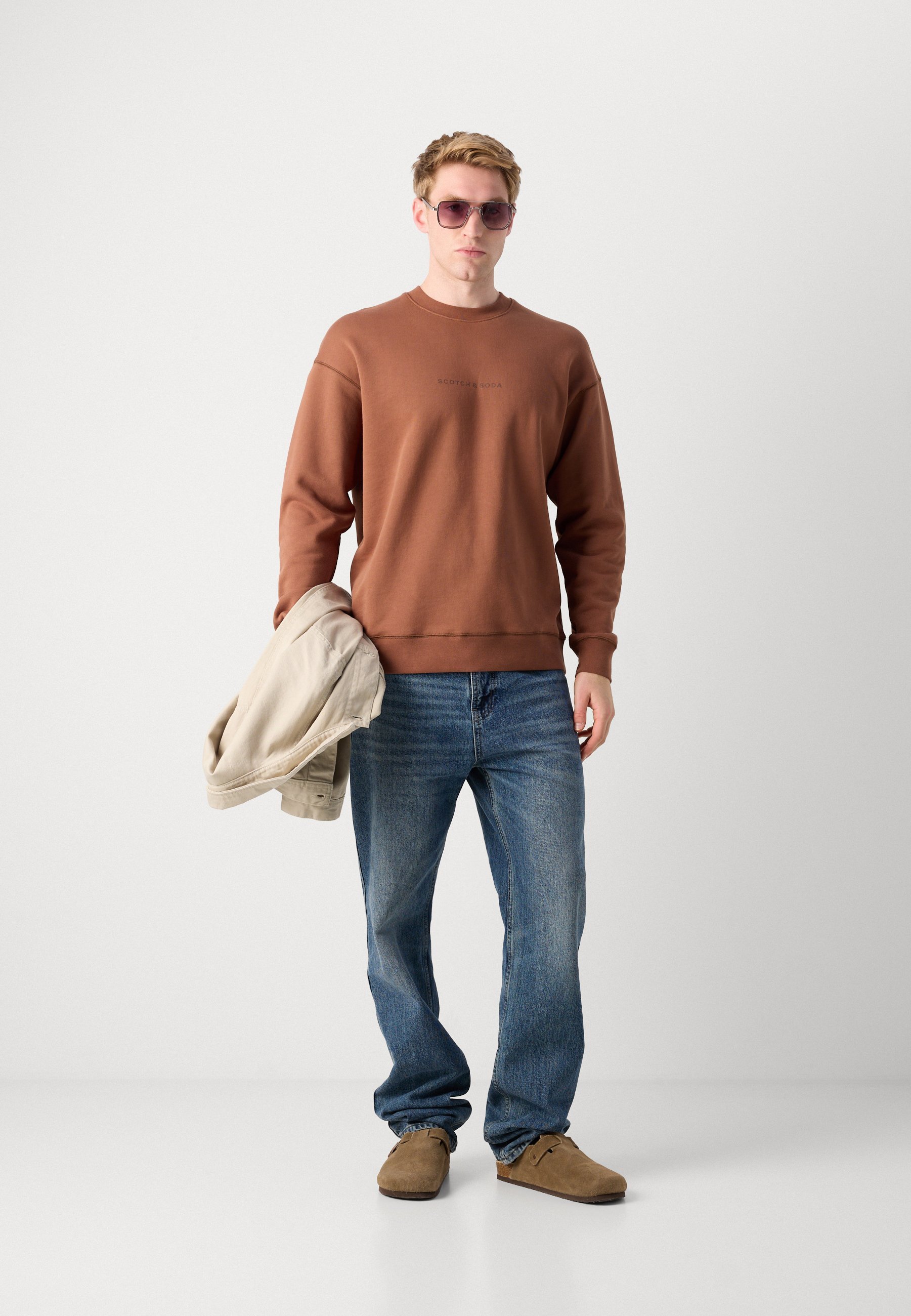 Felpa con logo principale stagionale Scotch & Soda - morbido limo