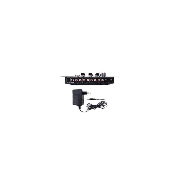 Mixing console - Ibiza sound - DJ headphones - black microphone - UFO effect light show