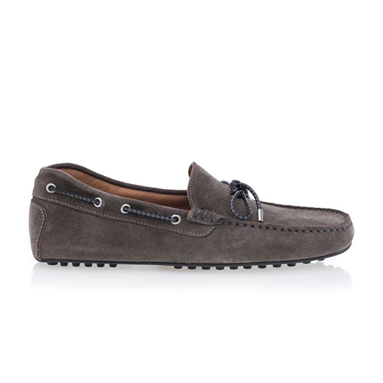 Grå loafers/båtskor för män