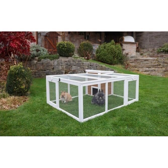 KERBL - Enclos d'extérieur petits animaux -  132 x 102 x 59 cm - Maison intégrée - Grillage