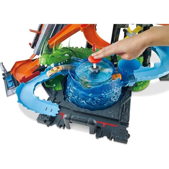 Jouet - Hot Wheels - Station de Lavage Ultime - Changement de couleur - Piste incluse - Ascenseur à manivelle