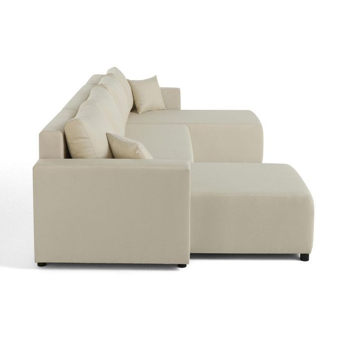 Regala - divano panoramico - 7 posti - trasformabile con contenitore - tessuto - beige