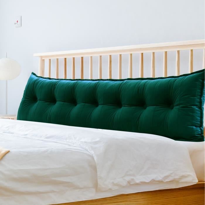 Cojín de apoyo - VERCART - Cojín antirreflujo - Terciopelo turquesa - 200 cm - Ergonómico