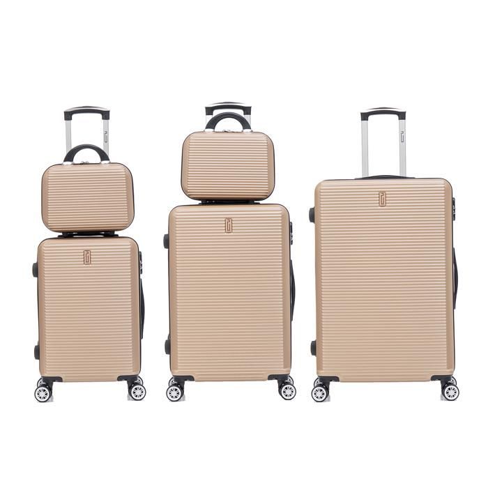 Set di valigie da 5 pezzi - CELIMS - Champagne - ABS - 4 ruote girevoli - Lucchetto integrato