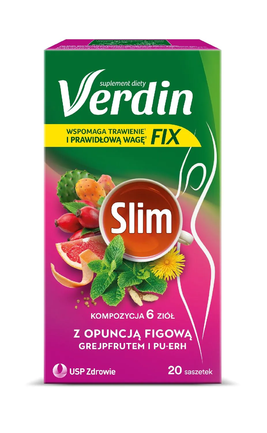 Verdin Fix Slim, Herbata w saszetkach