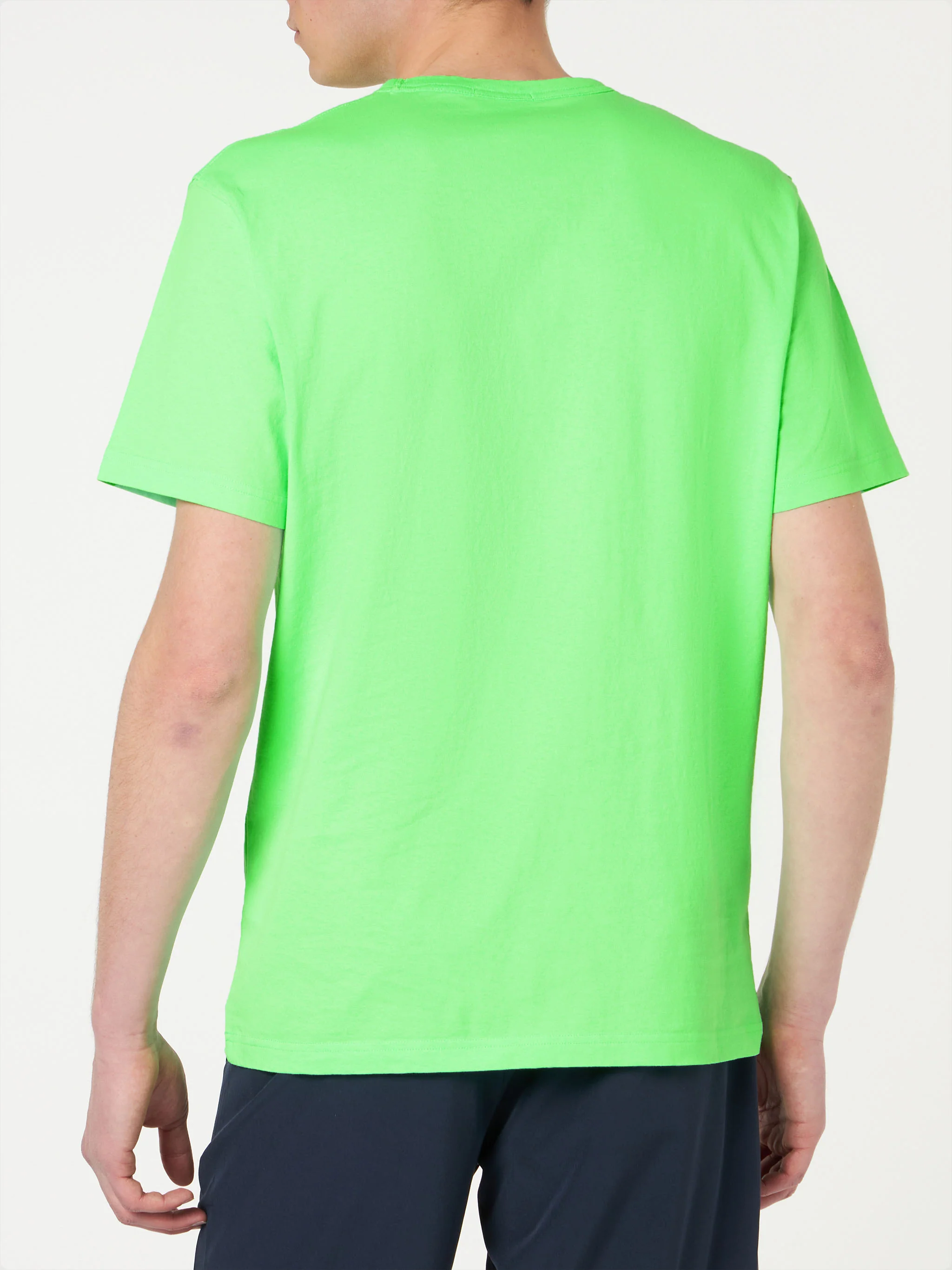 Grünes Herren-T-Shirt aus Baumwolle