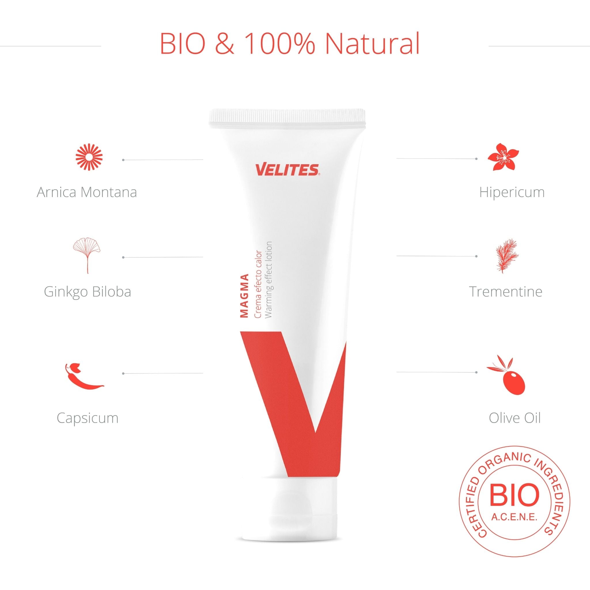  Velites varmeeffekt massagecreme (100 ml)